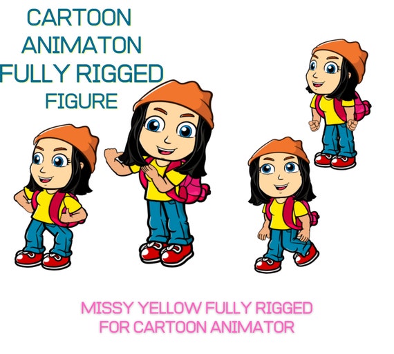 CARTOON ANIMATOR CHARACTER Missy Yellow - Etsy CARTOON ANIMATOR CHARACTER Missy Yellow - Etsy