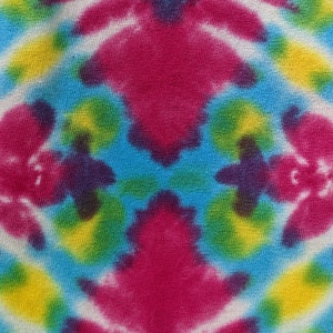 Adult Unisex 3X Lime, Teal and Pink Hand-Dyed Tie Dye Shirt