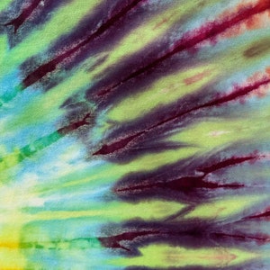 Adult Unisex Large Long-Sleeve Rainbow Incline Ice-Dyed Shirt