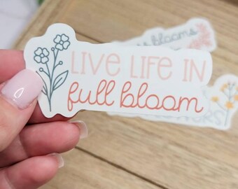 Wholesale Stickers Gift For Her Live Life In Full Bloom MINI Sticker ...