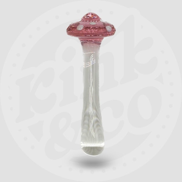 Pink Fantasy Glass Mushroom Dildo - by Kink&Co