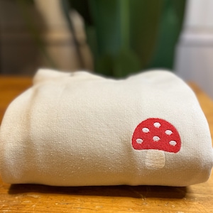 Cottagecore Embroidered Mushroom Sweatshirt
