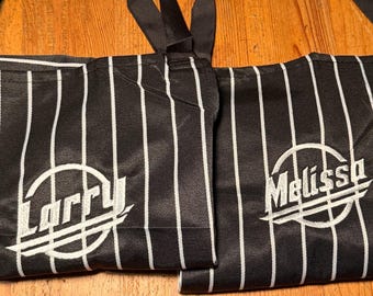 Custom Embroidered Name Apron, Personalized Kitchen Apron