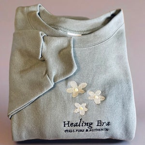 Sudadera Healing Era, Sudadera de salud mental, Sudadera de afirmación positiva, Sudadera de amor propio, Sudadera bordada