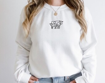 cow print sherpa pullover mens