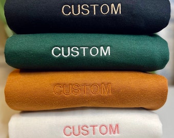 Moletom bordado personalizado, presente com texto personalizado
