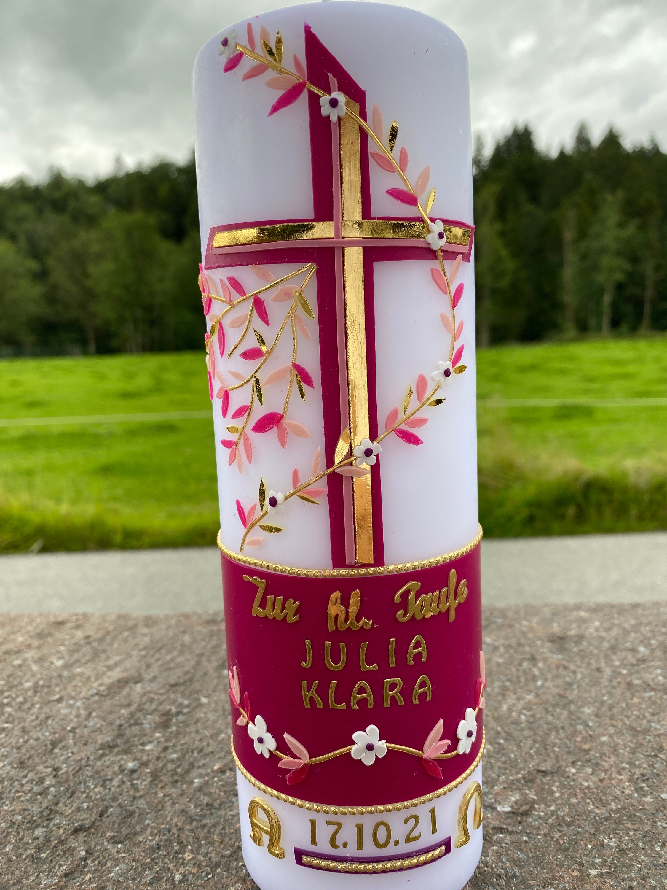 Individual baptismal candles for a lifetime by Candlemagiic Etsy