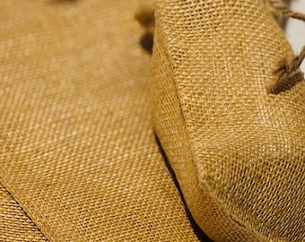 6”x10” Burlap Drawstring Bag, Rustic Party Decor and crafts.
