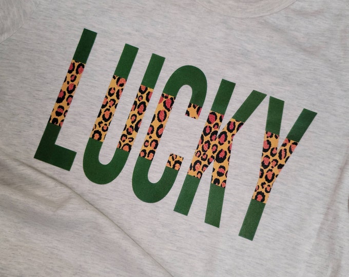 Lucky Leopard Print St. Patty’s Day Tee