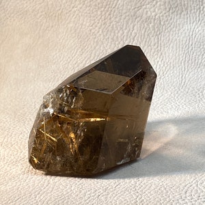 Smoky Quartz with Gold Rutile