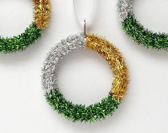 Bunte Weihnachts-Tinsel-Hoops (3er-Set)