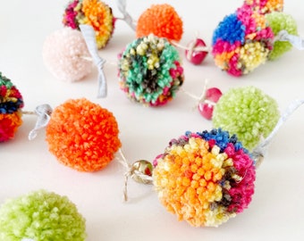 Boho Pom Pom and Bell Garland No.1