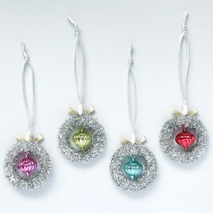 Mini Bauble Tinsel Wreaths Set of 4 image 4