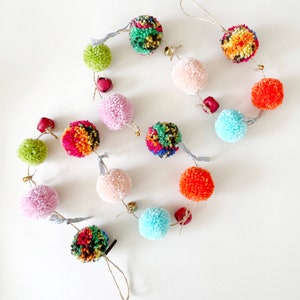 Boho Pom Pom y Bell Garland No.2 imagen 4