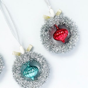 Mini Bauble Tinsel Wreaths Set of 4 image 5