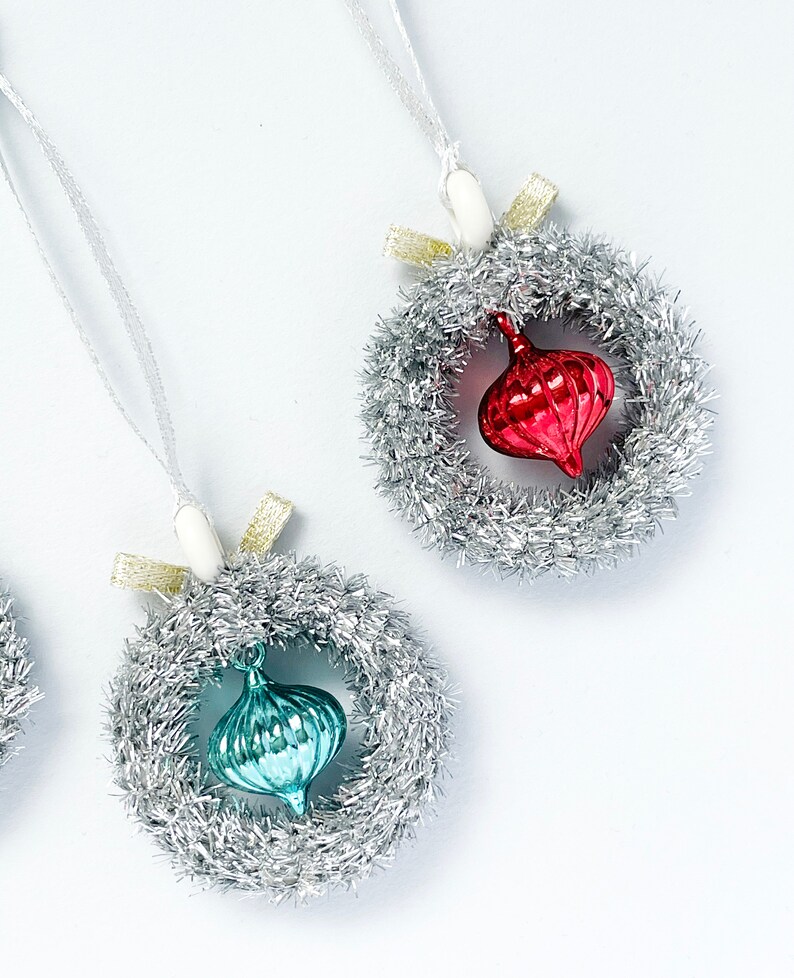 Mini Bauble Tinsel Wreaths Set of 4 image 5