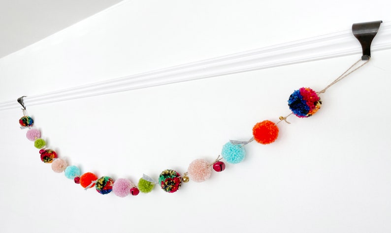 Boho Pom Pom en Bell Garland No.2 afbeelding 2