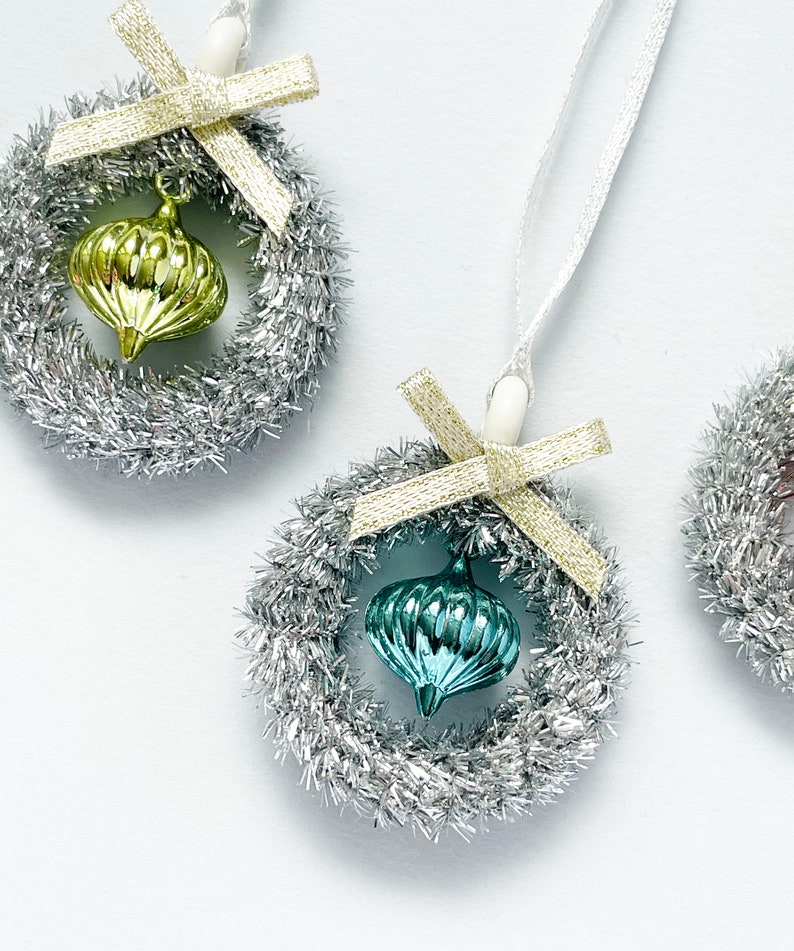 Mini Bauble Tinsel Wreaths Set of 4 image 2