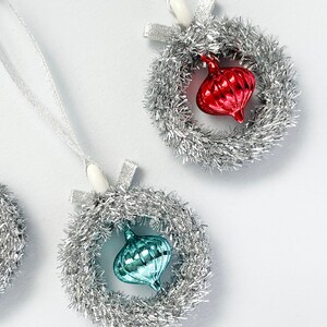 Mini Bauble Tinsel Wreaths Set of 4 image 10