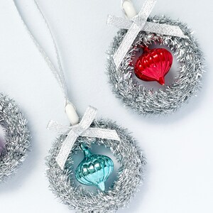 Mini Bauble Tinsel Wreaths Set of 4 image 8