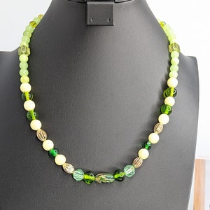 Green and Yellow Mix Beaded Necklace