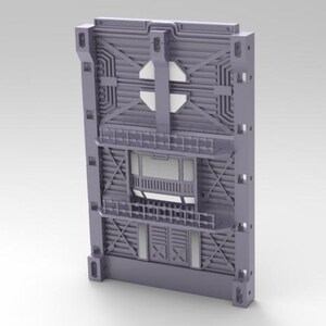Peut inclure: Un panneau rectangulaire gris avec un design g&eacute;om&eacute;trique complexe. Le panneau pr&eacute;sente divers &eacute;l&eacute;ments structurels, dont une section centrale avec une ouverture en forme de fen&ecirc;tre et une s&eacute;rie de lignes et de formes interconnect&eacute;es. L'esth&eacute;tique g&eacute;n&eacute;rale sugg&egrave;re un th&egrave;me futuriste ou industriel.