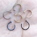 20G 18G Open Nose Hoop Ring Surgical Steel Basic Nose Ring 6mm 8mm 10mm Diameter all colors 