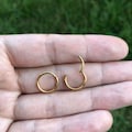 20G 18G 16G 14G Gold Color Plated on Surgical Steel HINGED Segment Nose Ring Septum Clicker Ring Daith Hoop