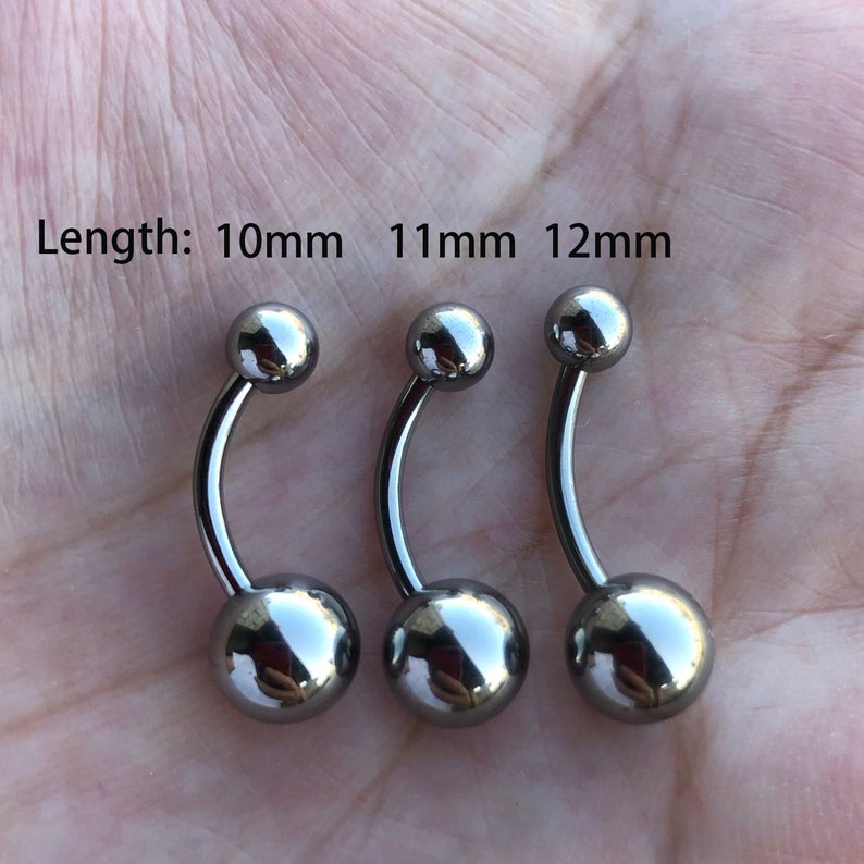 14G Belly Button Ring Implant Grade Solid Titanium Banana - Etsy