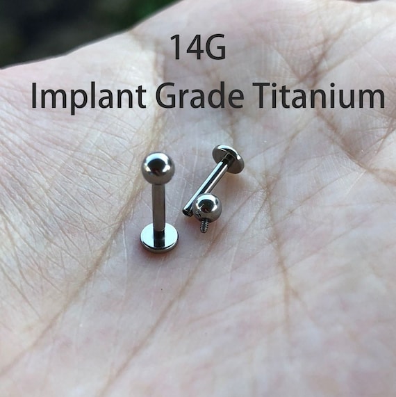 Implant Grade Solid Titanium Multi Use Flat Back Ball End Labret Monroe Implant Grade Solid Titanium Multi Use Flat Back Ball End Labret Monroe