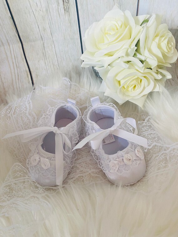 Baby Girl Shoes White Christening Baptism Shoes Toddler Girl