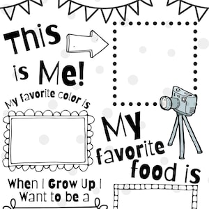 All About Me Preschool Worksheet, First Day of Preschool Handprint Poem, Preschool Fun Fact Printable, Mom and Dad Preschool Poem,