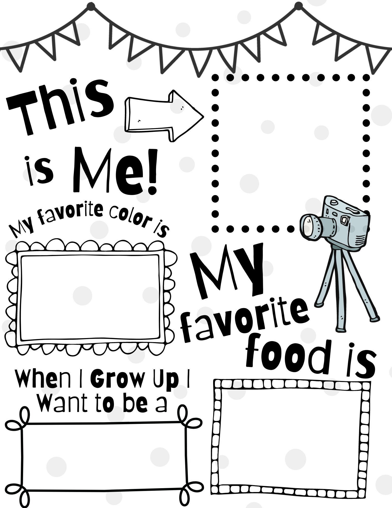 All about me preschool worksheet first day of preschool handprint poem 