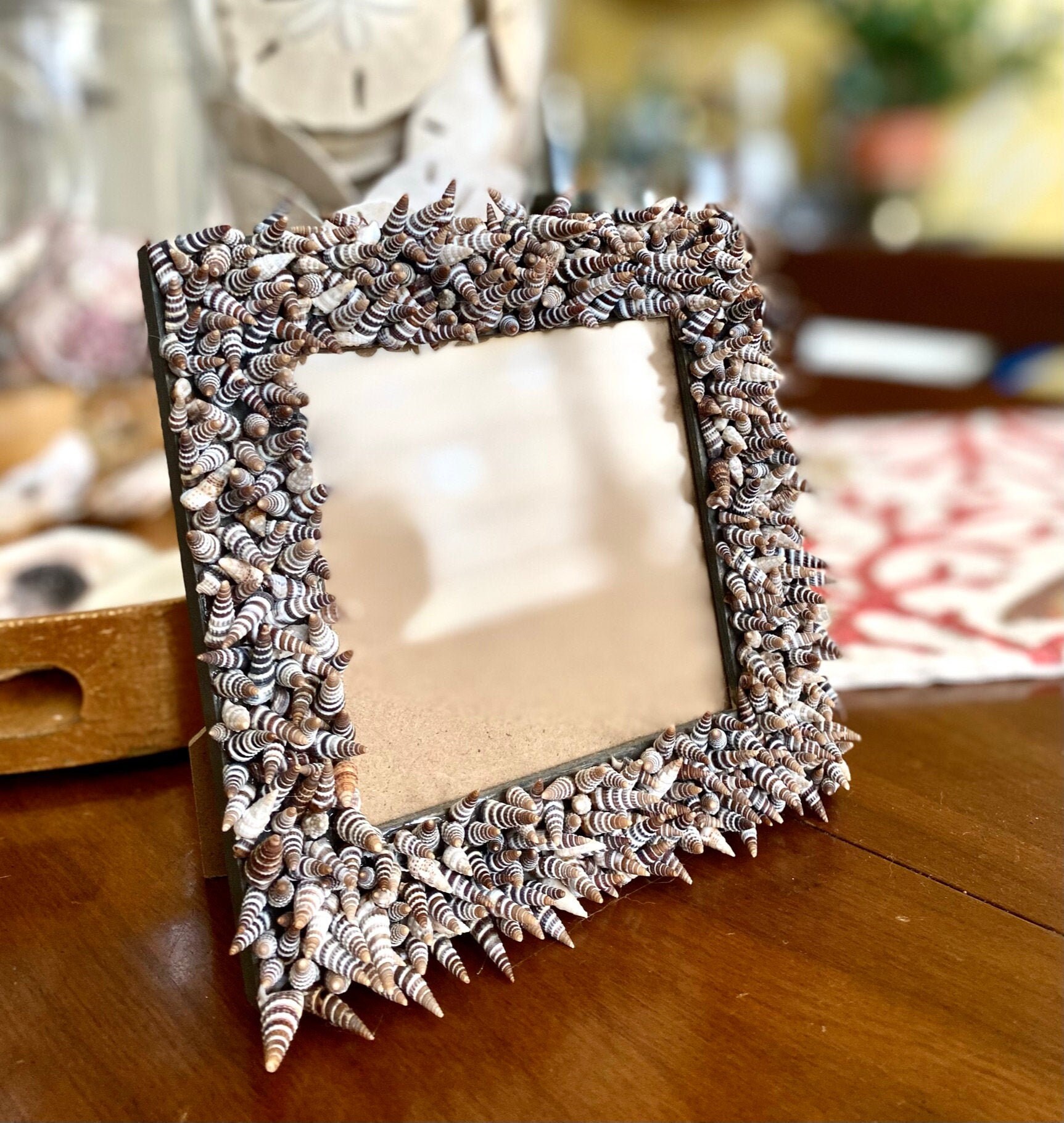 Handmade Shell Frame Embellished Seashell Frame Decorative 