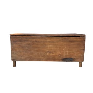 Primitive Hand Crafted Wood Chest or Trunk