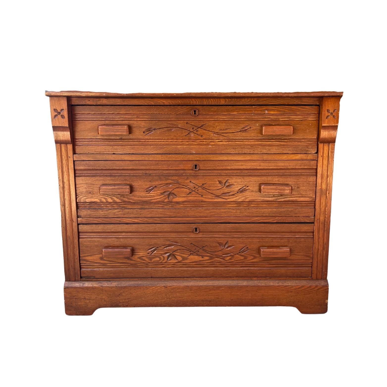 1950s Harmony House Mid-Century Six Drawer Lowboy Dresser