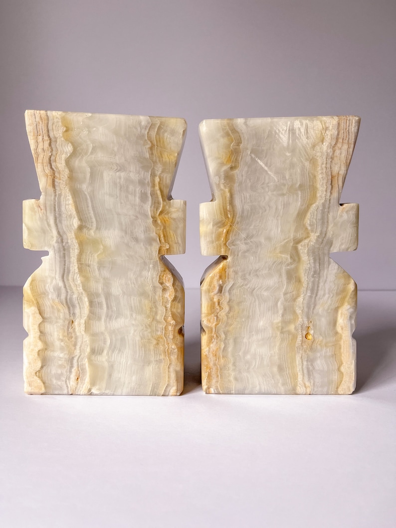 Vintage Onyx Aztec Bookends, Tiki, Mayan Bookends - Etsy