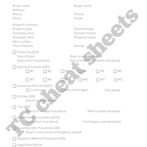 Transaction Checklist