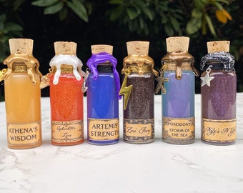MINI Mythology Potions | Color Changing Mini Potions | Magical Apothecary Potion Bottle | Witch and Wizard Potion | God and Goddess Potions