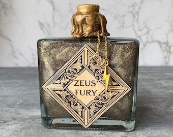 Zeus | Color Changing Potion Bottle | Mythology Potion | Fantasy Potion | Halloween Potion Bottle | Bookshelf Decor | Magical Apothecary