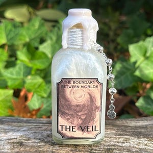 The Veil | Witch and Wizard Potion | Color Changing Potion | Magical Apothecary Fantasy Potion Bottle | Fantasy Potion | Bookshelf Decor
