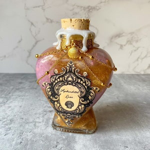 Aphrodite | Greek Mythology Decorative Potion Bottle | Fantasy Potion | Magical Apothecary Bottle | Bookshelf Decor | NOT COLOR CHANGING