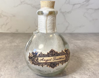 Angel Feathers | Magical Apothecary Fantasy Potion Bottle | Decorative Jar