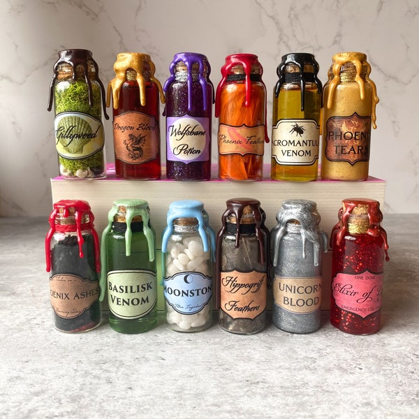 MINI Magical Potions | Magical Apothecary Potion Bottle | Witch and Wizard Potion | Halloween Decoration Potions