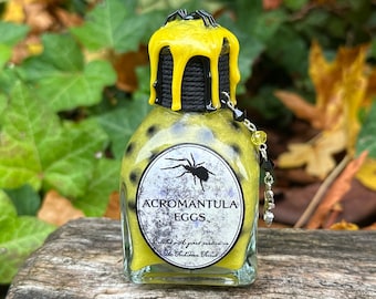 Huevos de acromántula / Botella de poción mágica de boticario / Poción de bruja y mago