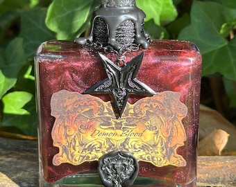 Demon Blood | Color Changing Decorative Potion Bottle | Halloween Horror Gothic Decor