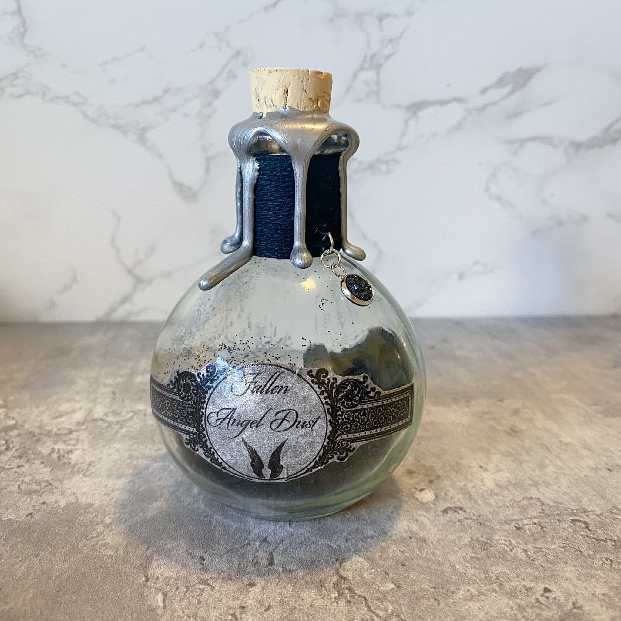Fallen Angel Dust | Magical Apothecary Fantasy Potion Bottle | Witch and Wizard Potion | Color Changing Potion | Bookshelf Decor