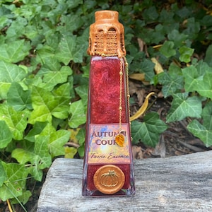 Autumn Court | Faerie Essence | Color Changing Potion | Magical Apothecary Potion Bottle | Faerie Potion | Fantasy Book Worlds | Fae Courts