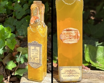 Nectar | Greek Mythology Decorative Color Changing Potion Bottle | Fantasy Prop | Altar Decor