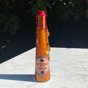 Autumn Elixir | Color Changing Potion | Halloween Decorative Potion | Witch and Wizard Potion | Autumn Potion Bottle | Autumn Decor